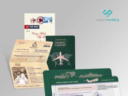 Saigon Wedding _ Bộ thiệp cưới passport cho cặp đôi thích đi du lịch