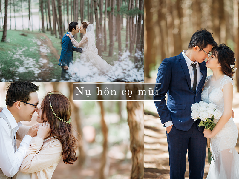6 kiểu hôn không thể không thử khi chụp ảnh cưới