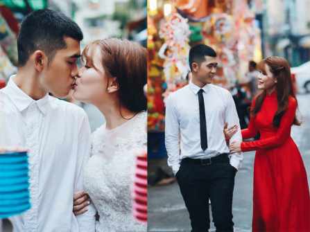 Cặp đôi chụp ảnh cưới Trung thu lung linh ở phố đèn lồng