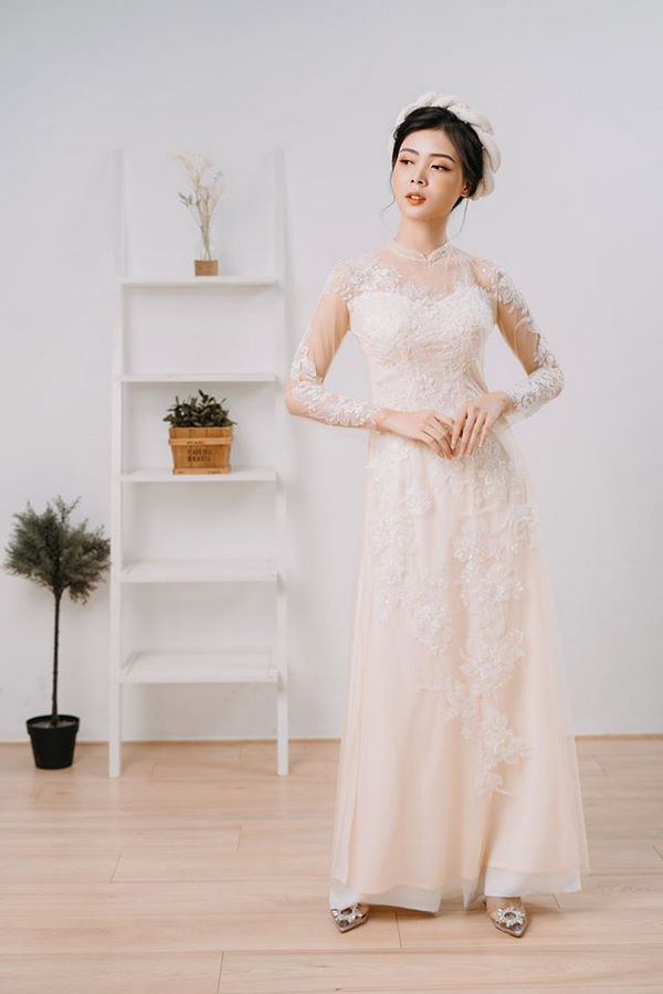 9 mẫu áo dài cưới đẹp đơn giản cho các cô dâu nhẹ nhàng, nữ tính Marry