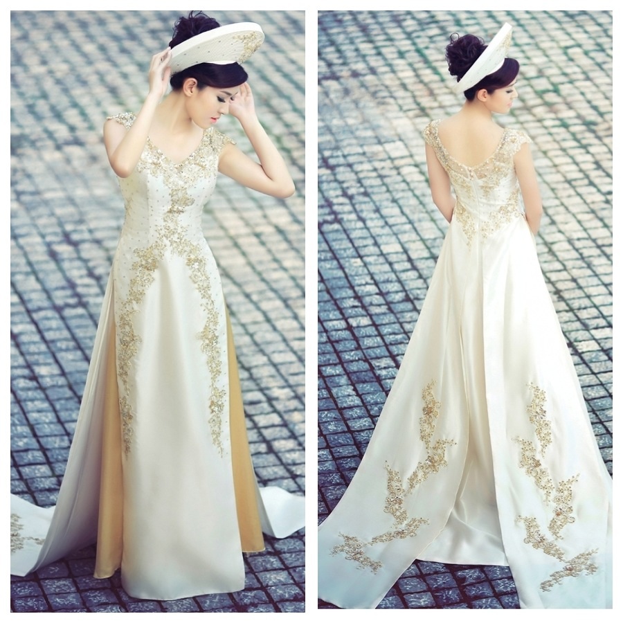 Những mẫu áo dài cô dâu giúp bạn trở nên thật duyên dáng trong ngày cưới Marry