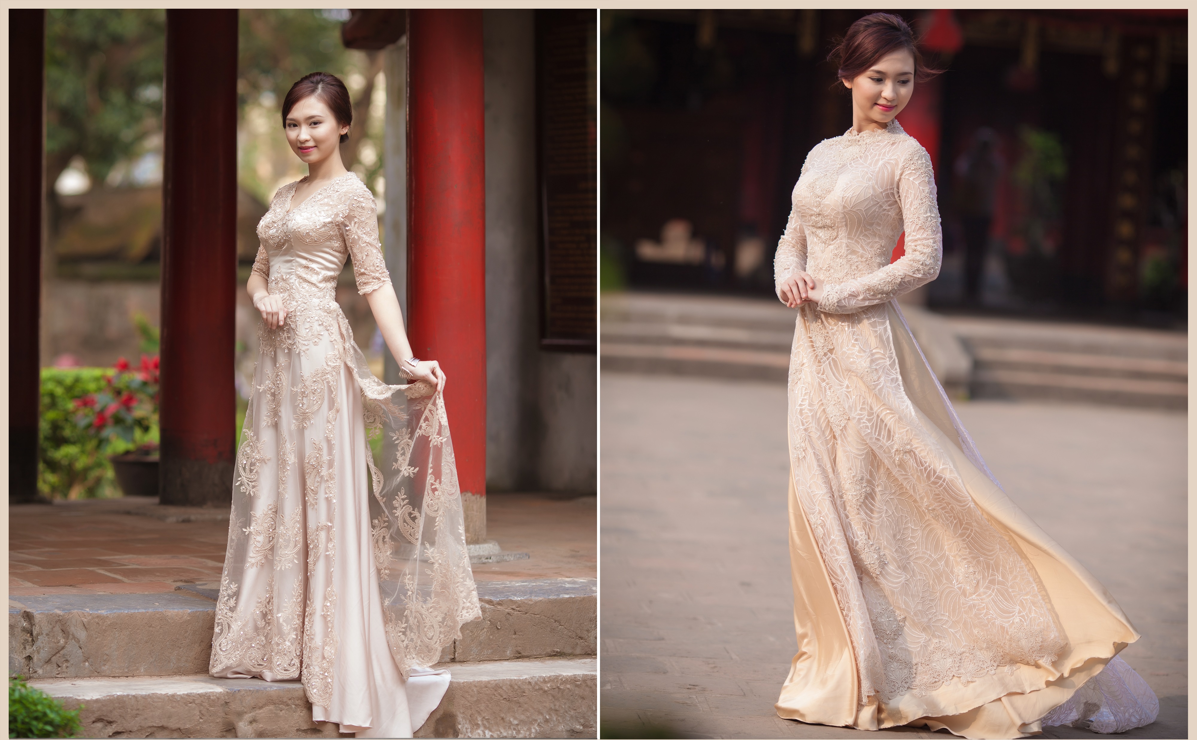 Những mẫu áo dài cô dâu giúp bạn trở nên thật duyên dáng trong ngày cưới Marry